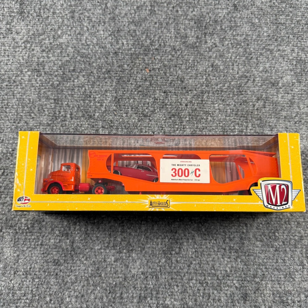 M2 Machines Auto-Haulers 1:64 Unisex Orange 1957 Dodge 700 COE Chrysler 300C New
